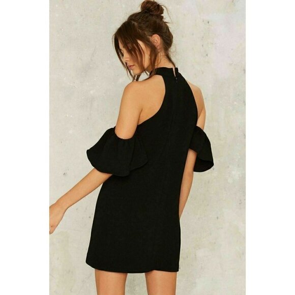 Nasty Gal Womens Black Ginny Halter Cold Shoulder - Picture 5 of 11